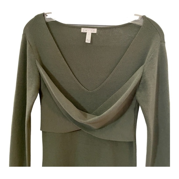 Leith Dresses Leith Long Sleeve Midi color green thyme Size S - Picture 4 of 11